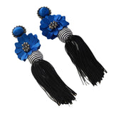 Flower Tassel Earrings In Bohemian Ethnic Style