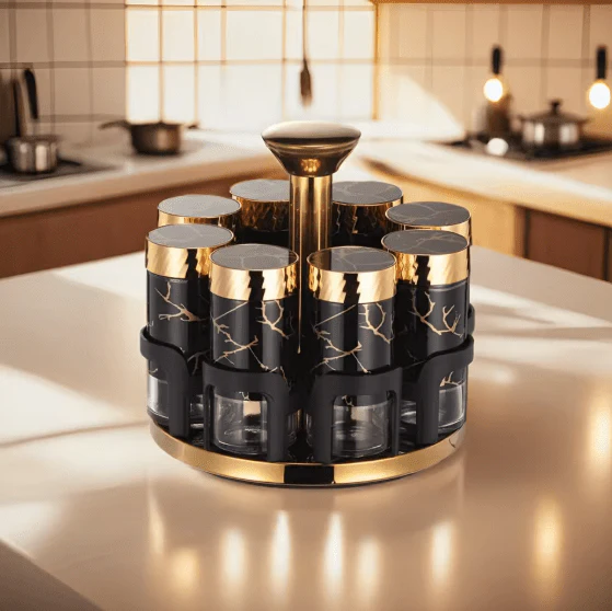 360° Rotating Spice Carousel Rack