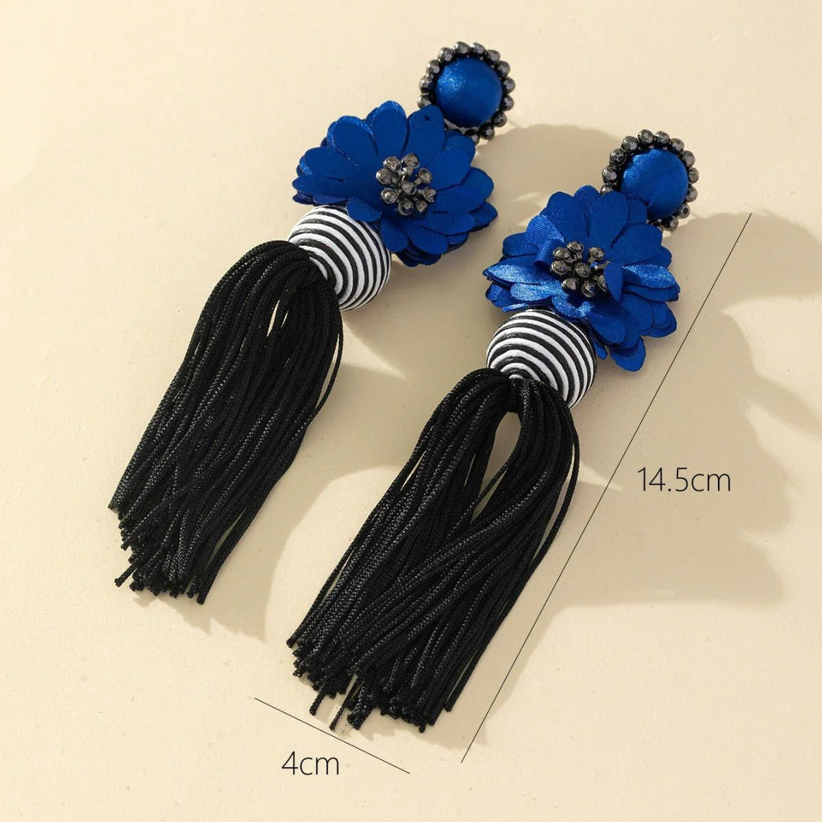 Flower Tassel Earrings In Bohemian Ethnic Style